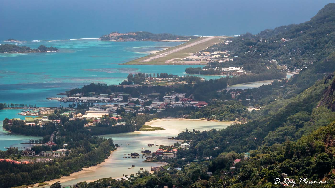 Seychelles international airport view from the top of the Glacis Trois Frères