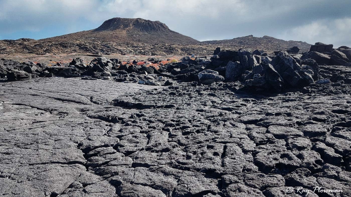 Lava Fields at Isla Sombrero Chino near Santiago in the Galapagos Islands