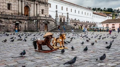 Plaza San Francisco in Historic Centre of Quito, Ecuador