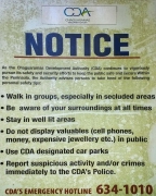 Public Safety Warning Notice at Macqueripe Bay in Trinidad
