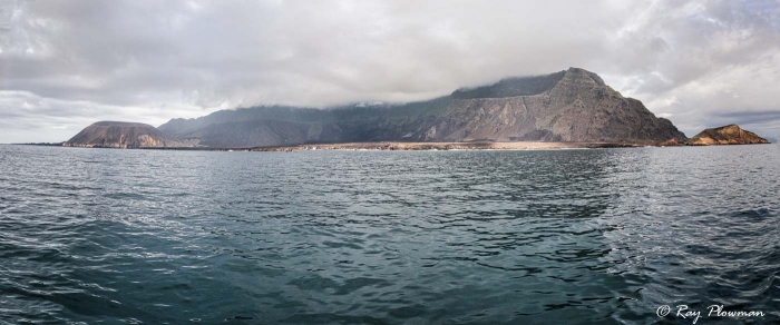 Western side of Volcan Ecuador and Punta Vicente Roca