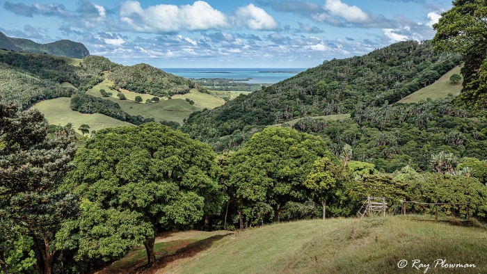 Landscape of La Vallee de Ferney Forest and Wildlife Reserve and Bay of Mahebourg