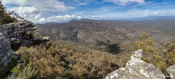 South-Easterly View from The Balconies in the Grampians Mountains, Victoria