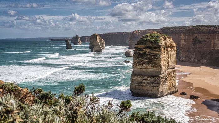 The Twelve Apostles from the footpath between main lookout points, Great Ocean Road