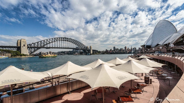 Sydney Harbour Bridge, Opera House and Bar at Sydney in New South Wales, Australia